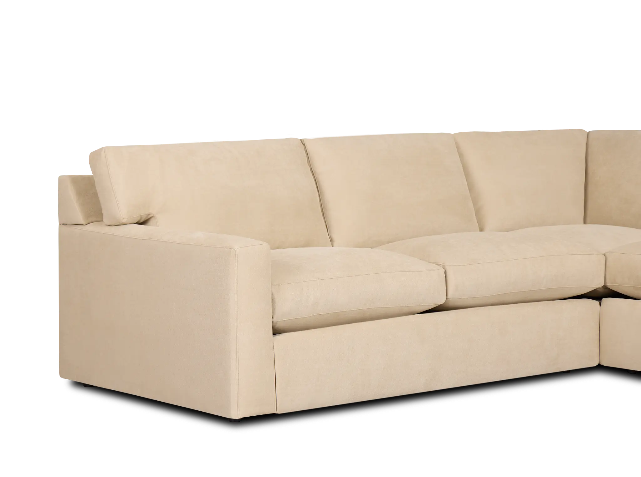 Hudson Beige Fabric Large Two-arm Sectional Hudson Beige Fabric Large Two-arm Sectional