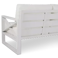 Linear White Aluminum Sofa