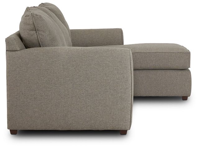 Asheville Brown Fabric Right Chaise Sectional