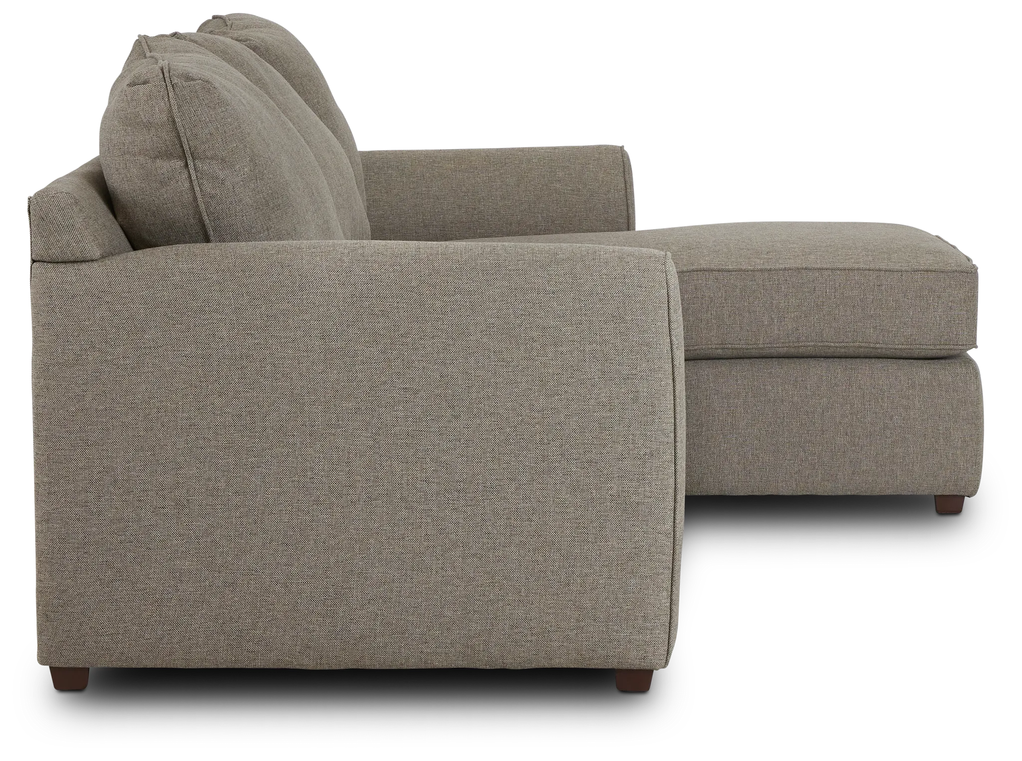 Asheville Brown Fabric Right Chaise Sectional