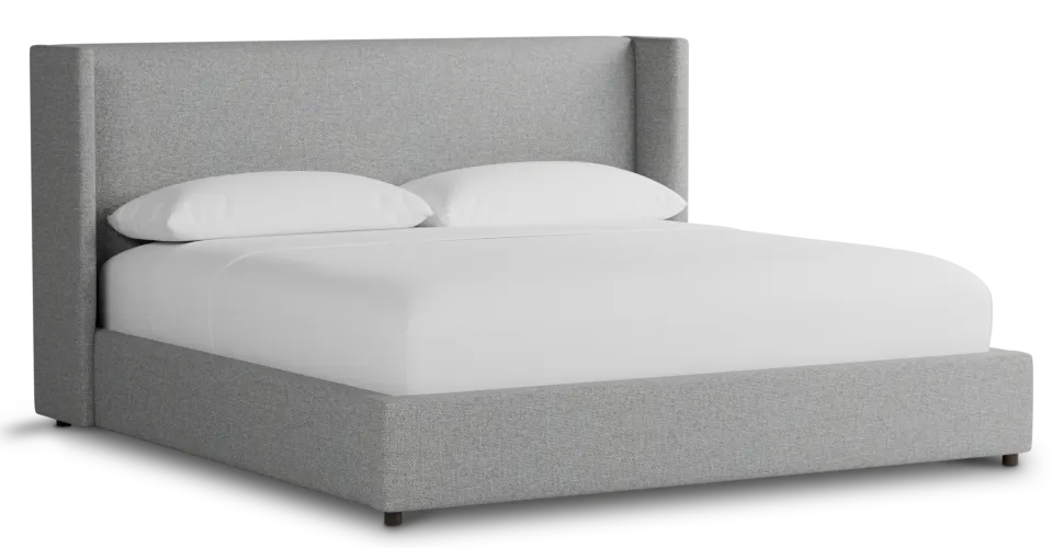 Captiva Suave Gray 48" Upholstered Shelter Bed