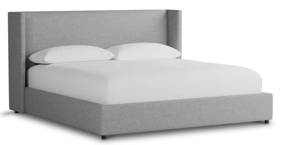 Captiva Suave Gray 48" Upholstered Shelter Bed Captiva Suave Gray 48" Upholstered Shelter Bed