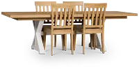 Nantucket Two-tone Rect Table & 4 Wood Chairs