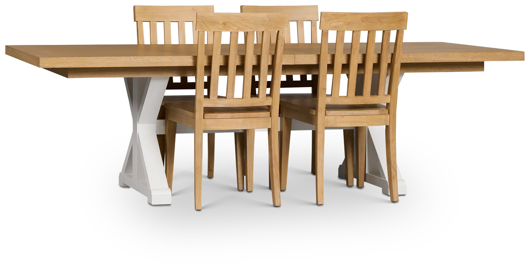 Nantucket Two-tone Rect Table & 4 Wood Chairs Nantucket Two-tone Rect Table & 4 Wood Chairs