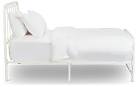 Rory White Metal Panel Bed