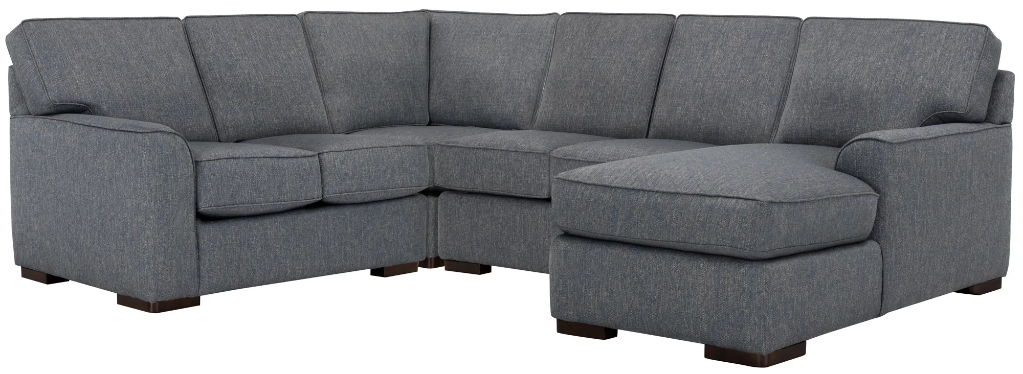 Austin Blue Fabric Medium Right Chaise Sectional