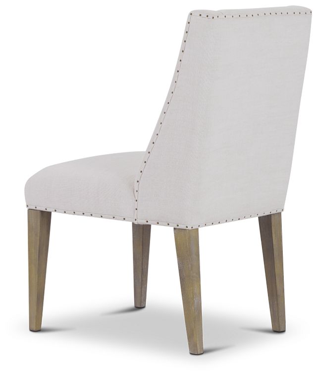 Berlin White Upholstered Arm Chair (4)