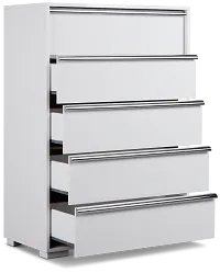 Doral White 5-drawer Chest