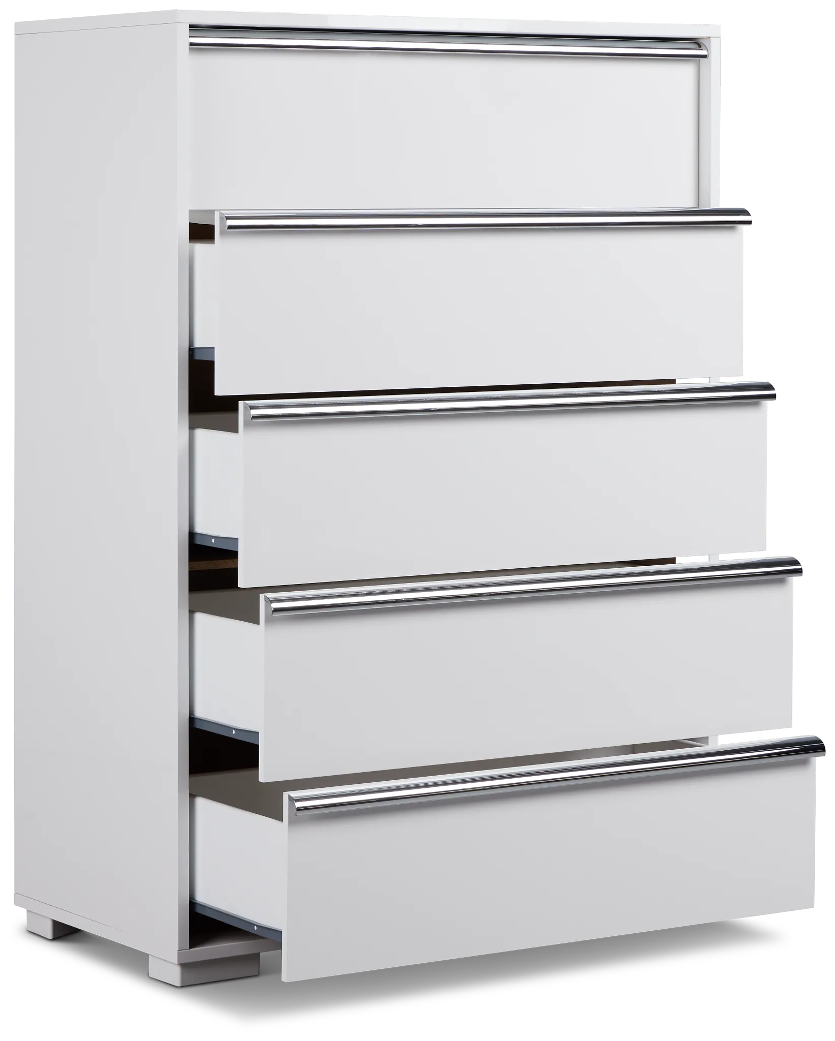 Doral White 5-drawer Chest