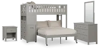 Charleston Gray Loft Bedroom