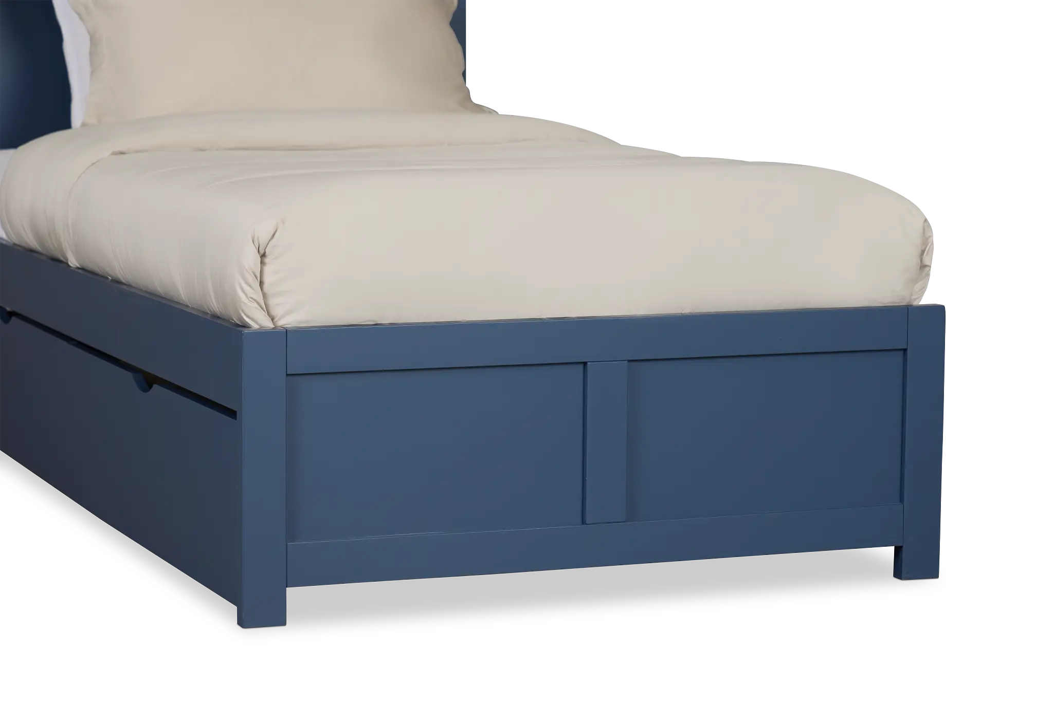 Charleston Dark Blue Panel Bed With 2 Storage Drawers Charleston Dark Blue Panel Bed With 2 Storage Drawers