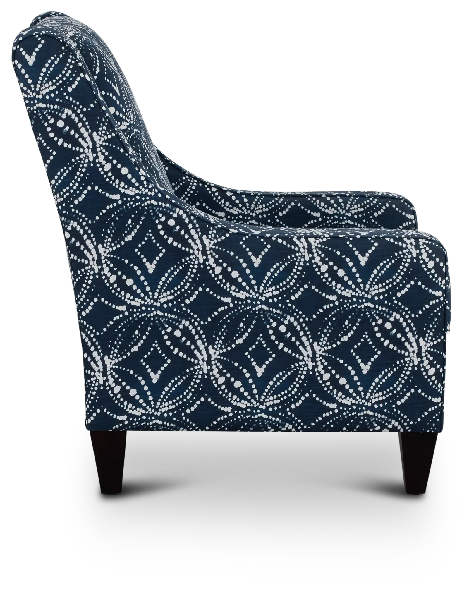 Gerardo Dark Blue Fabric Accent Chair Gerardo Dark Blue Fabric Accent Chair