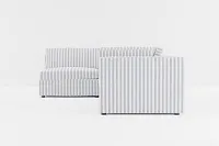 Destin Sea Lane Dark Blue Fabric 4-piece Modular Sectional