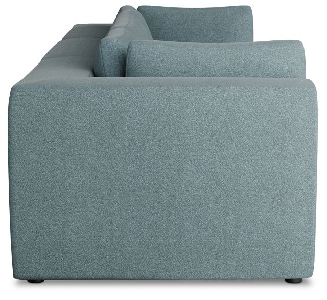 Destin Sutton Blue Fabric 3 Piece Modular Sofa