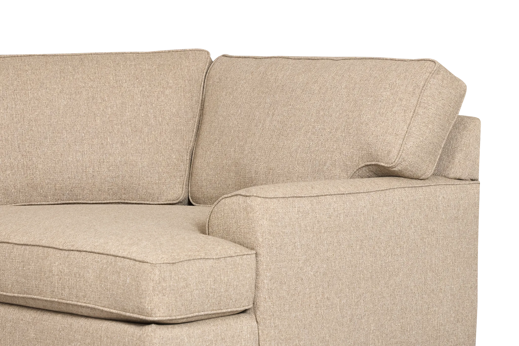 Sinclair Brown Fabric Left Chaise Cuddler Sectional