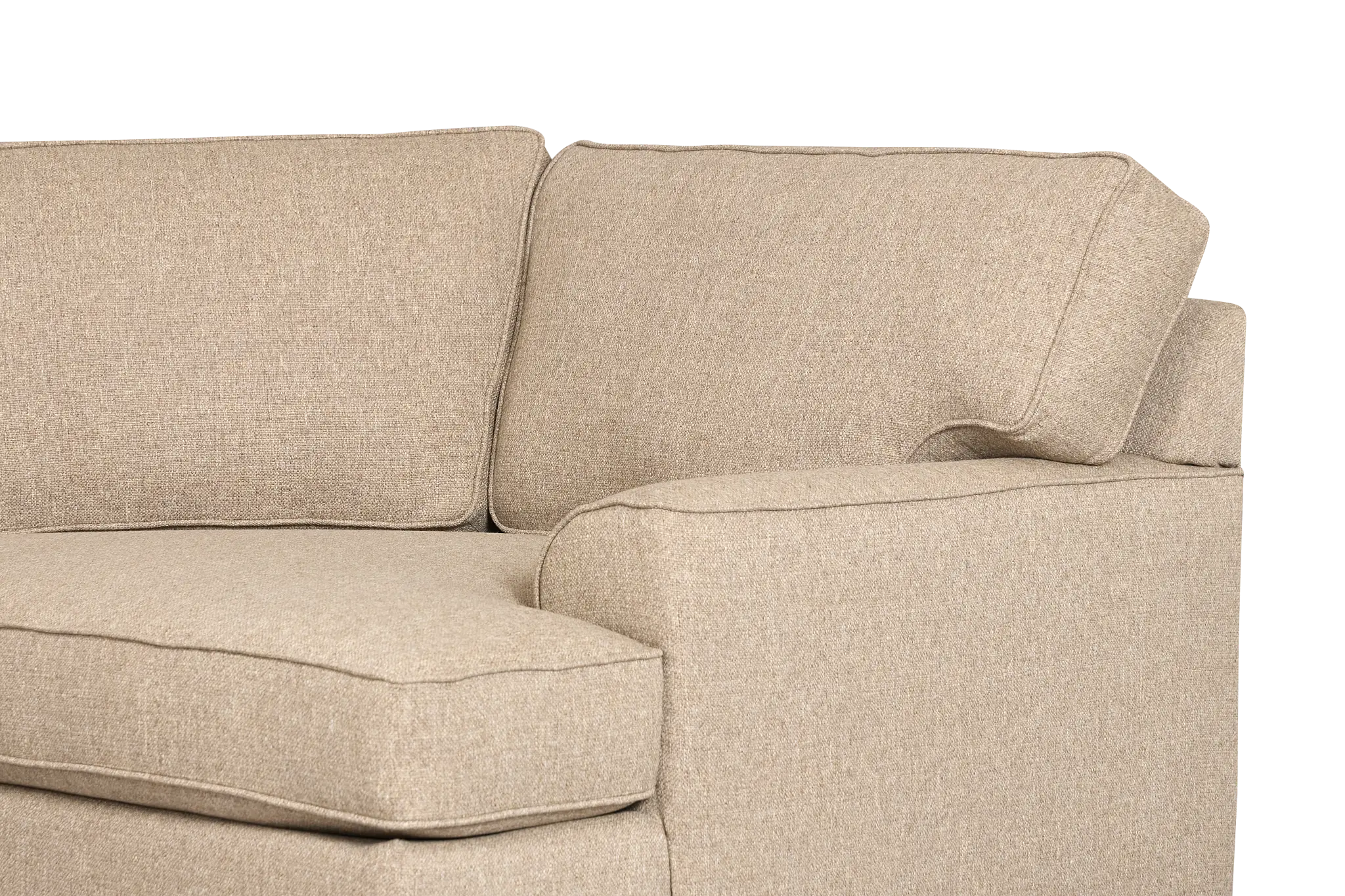 Sinclair Brown Fabric Left Chaise Cuddler Sectional Sinclair Brown Fabric Left Chaise Cuddler Sectional