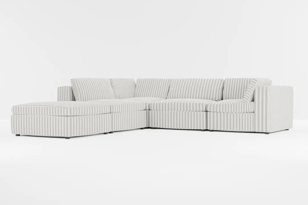 Destin Sea Lane Dark Gray Fabric 5pc Bumper Sectional Destin Sea Lane Dark Gray Fabric 5pc Bumper Sectional