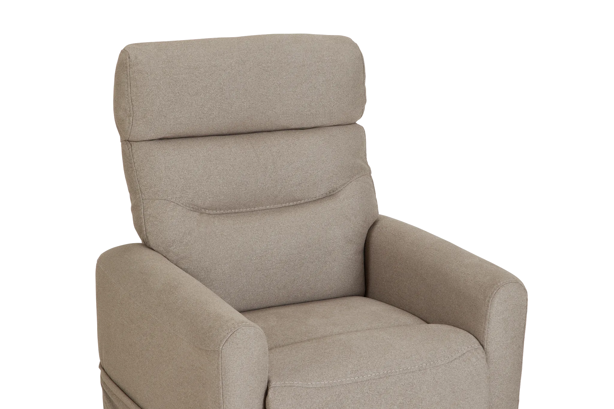 Canton Beige Fabric Power Lift Recliner