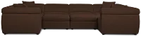 Aria Dark Brown Micro Immersive 10-piece Pit Sectional W/2 Speakers