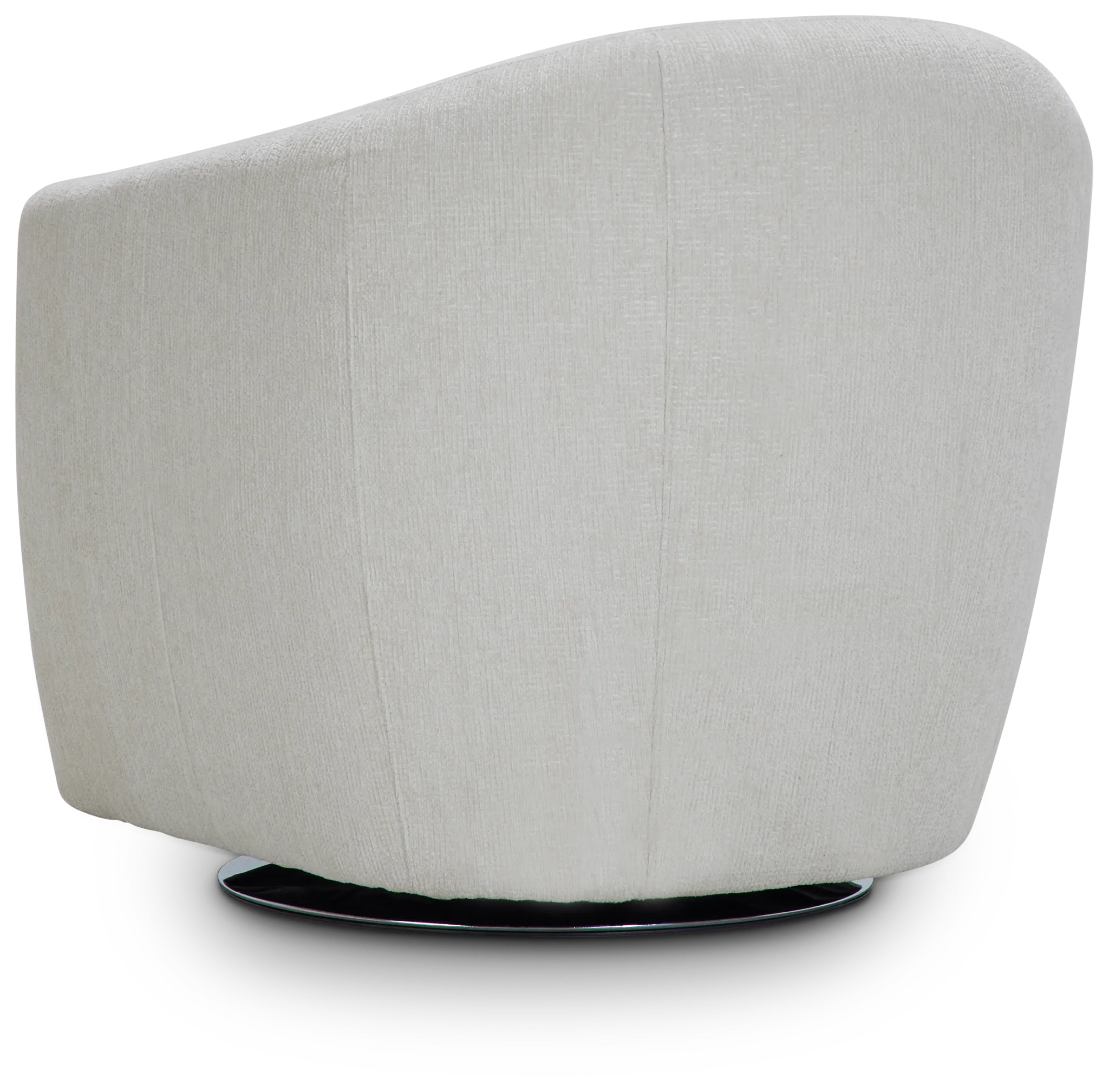 Blakely White Fabric Swivel Chair