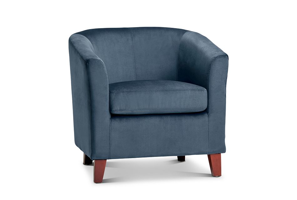 Concord Dark Blue Velvet Accent Chair Home Accents Accent Chairs City Furniture