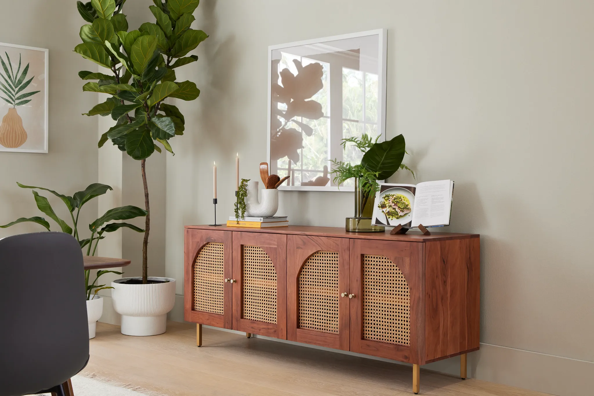 Sarta Mid Tone Four-door Cabinet