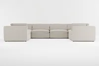 Destin Revenue Beige Fabric 8-piece Modular Sectional