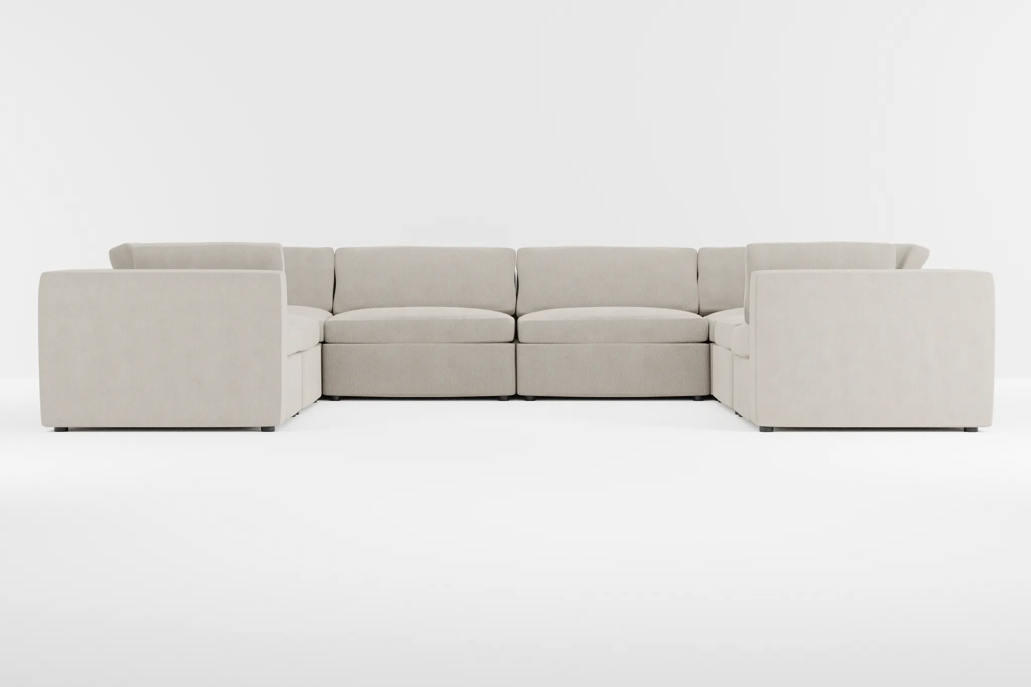 Destin Revenue Beige Fabric 8-piece Modular Sectional