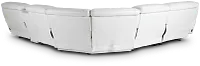 Reign White Lthr/vinyl Medium Dual Power 2-arm Reclining Sectional