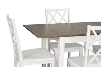 Edgartown Two-tone Rect Table & 4 White Wood Chairs