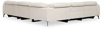 Reyna Light Beige Fabric Medium Triple Power 2-arm Sectional