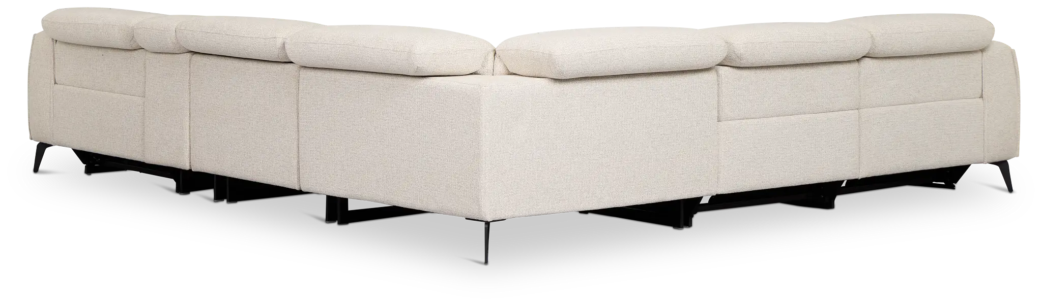 Reyna Light Beige Fabric Medium Triple Power 2-arm Sectional Reyna Light Beige Fabric Medium Triple Power 2-arm Sectional