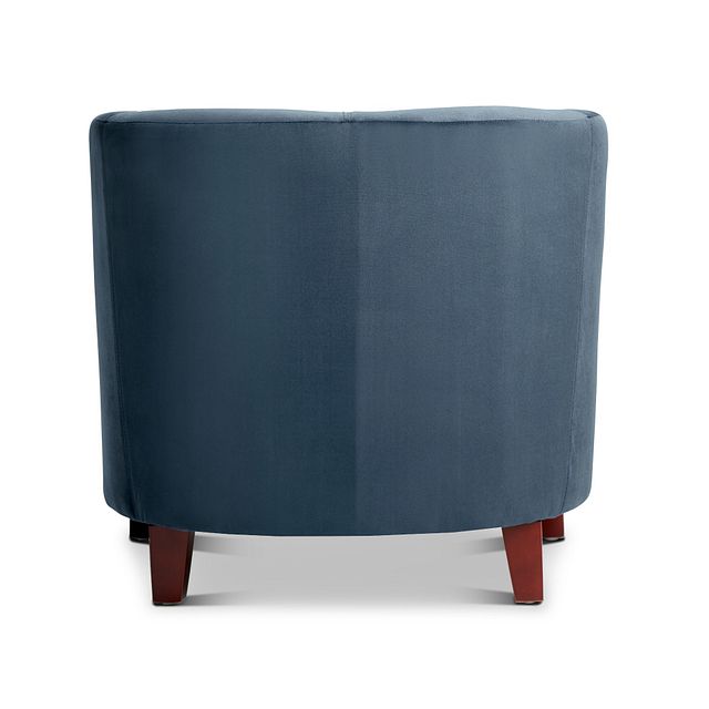 Concord Dark Blue Velvet Accent Chair