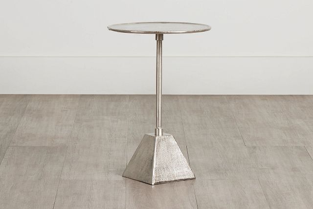 Brent Silver Metal Accent Table