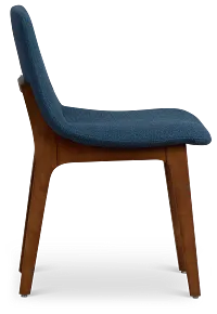 Hamilton Dark Blue Fabric Upholstered Side Chair