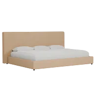 Grayton Merino Taupe 54" Upholstered Platform Bed