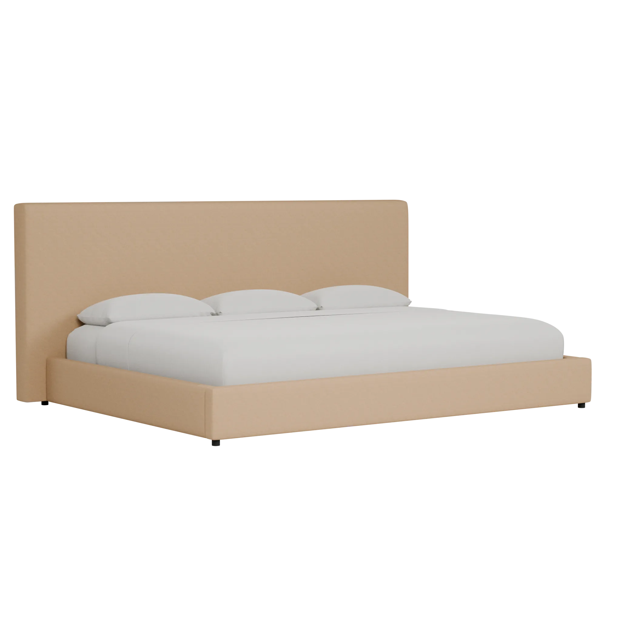 Grayton Merino Taupe 54" Upholstered Platform Bed