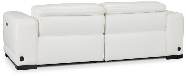 Lombardy White Micro Power Reclining Sofa