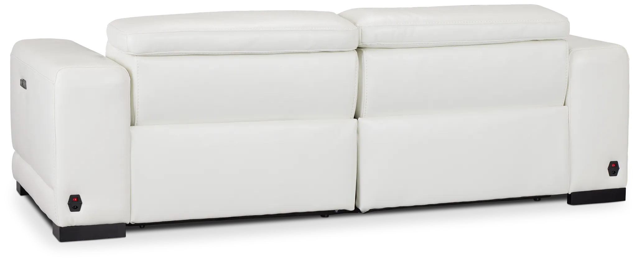 Lombardy White Micro Power Reclining Sofa