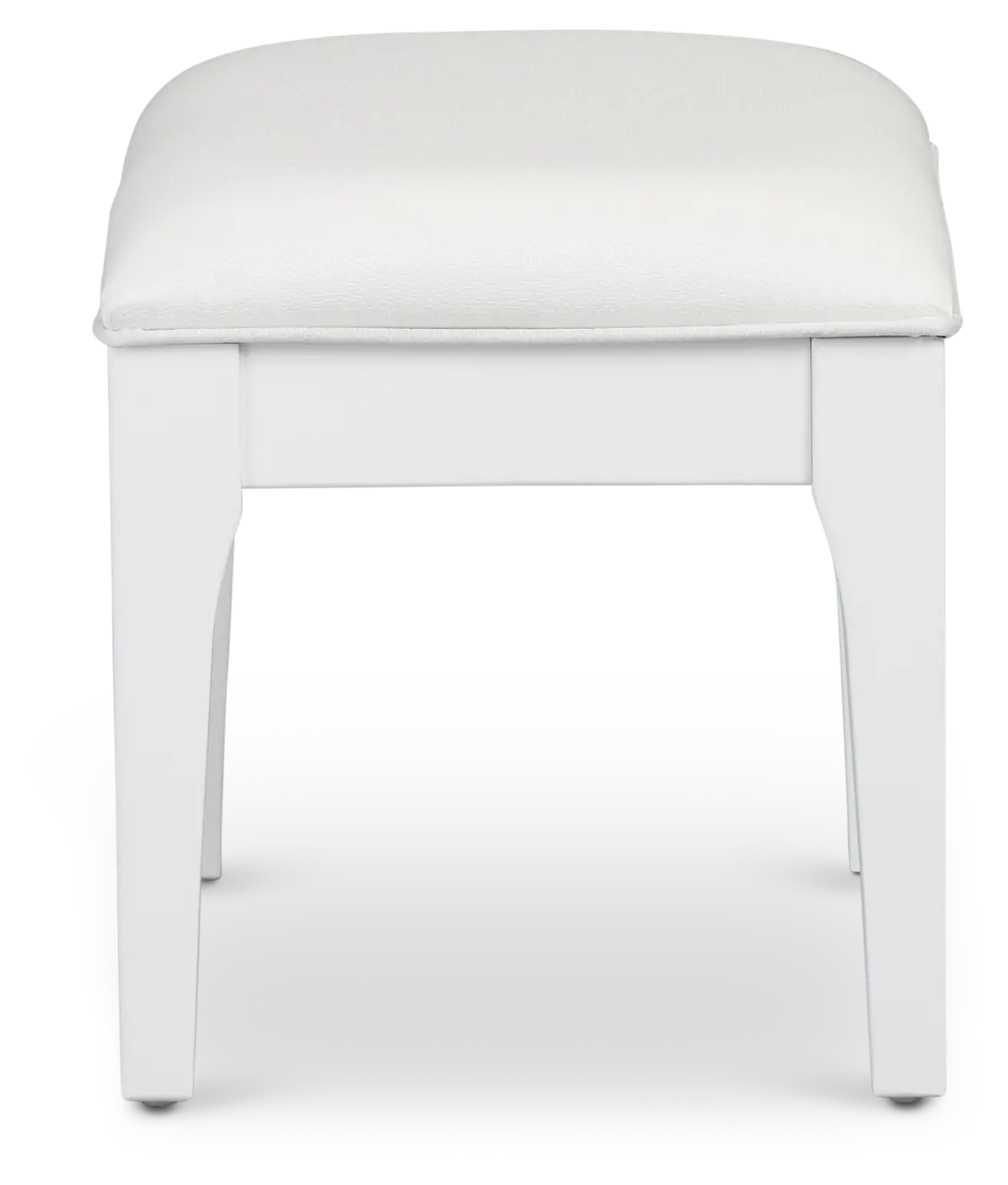 Milan White Vanity Stool Milan White Vanity Stool