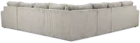 Charlie Gray Fabric Large Right Chaise Sectional