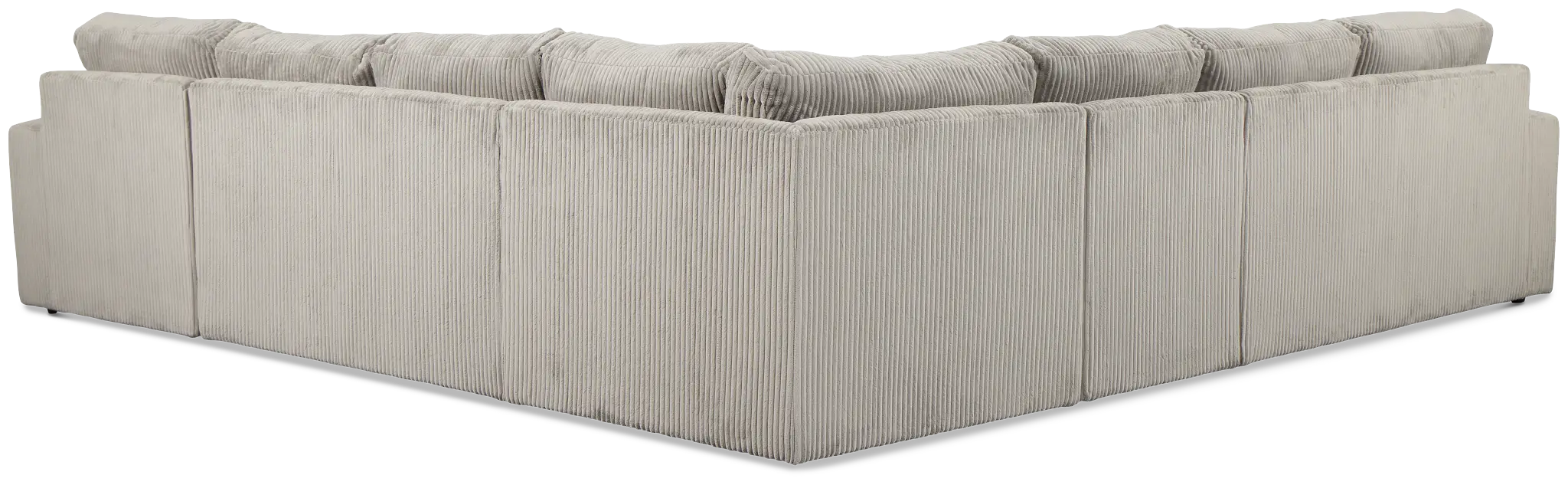 Charlie Gray Fabric Large Right Chaise Sectional Charlie Gray Fabric Large Right Chaise Sectional