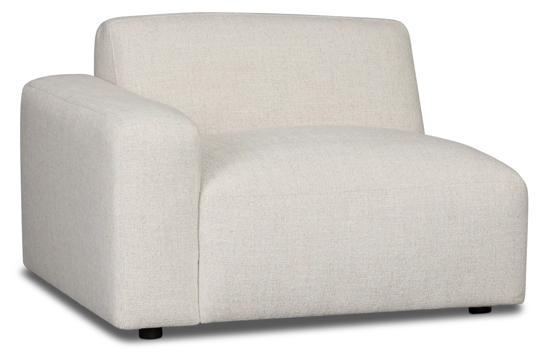Baylor Light Beige Fabric Left Chair