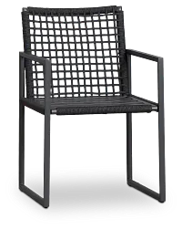 Sunrise Dark Gray Aluminum Arm Chair Frame