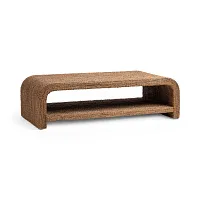 Tiki Light Tone Woven Coffee Table