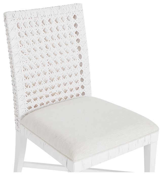 Boca Grande White Woven Side Chair