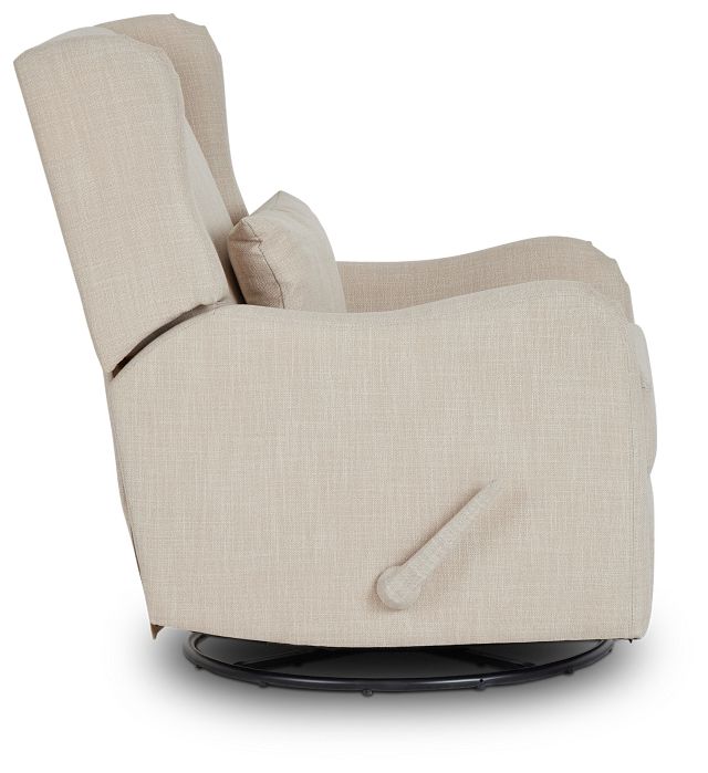 Georgia Khaki Fabric Swivel Glider Recliner