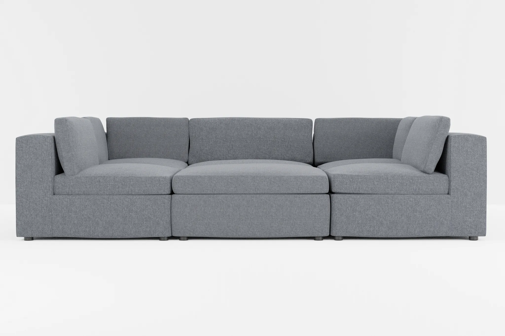 Destin Elevation Gray Fabric 6-piece Pit Sectional