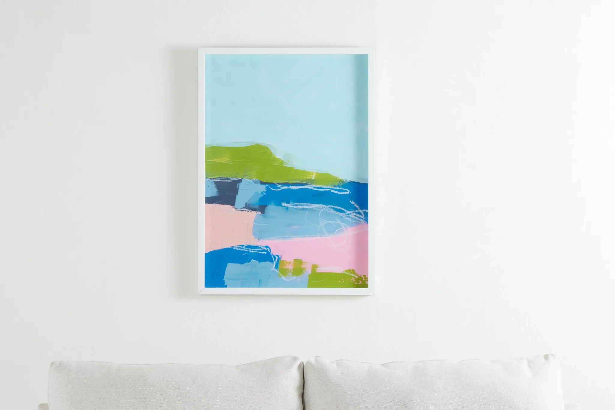 Marella2 Blue Framed Wall Art