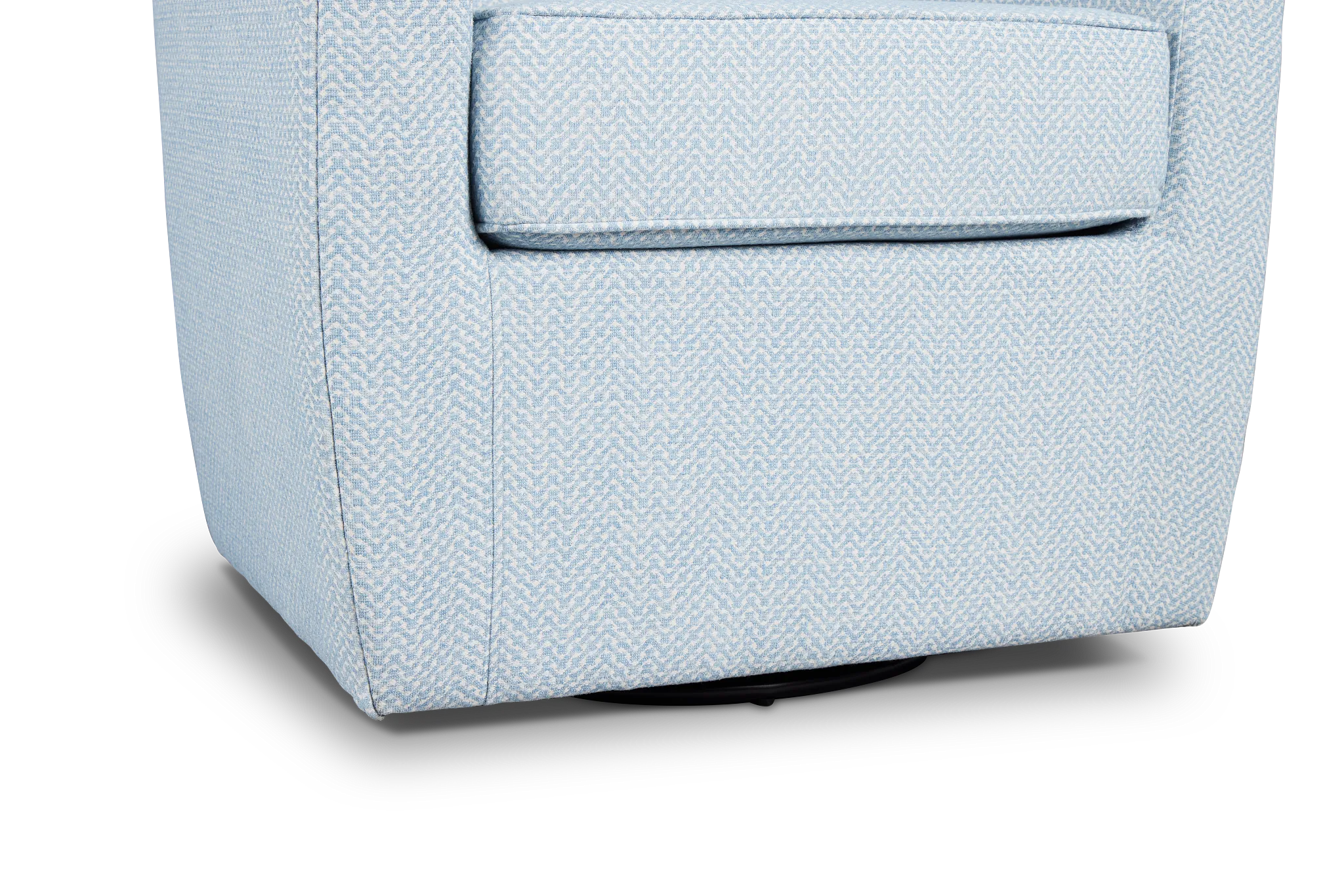 Harley Light Blue Fabric Swivel Accent Chair